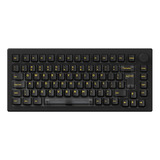 Teclado Akko 5075 Clear Black Switch V3 Cream Black Abnt2