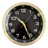Reloj De Pared Analógico De Aluminio, 35 Cm Diámetro - 13100
