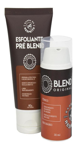 Kit Crescimento De Barba Blend Original E Esfoliante