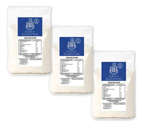 Harina 00 Alta Proteina Elizondo 3 Kg Fuerza W450 Kosher | MercadoLibre