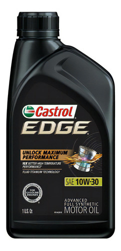 Aceite Castrol Edge 10w30 100% Sintético Botella 946ml