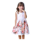 Vestido Menina Florido Lacinho Jardim Encantado Delicado Top