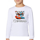 Polera Manga Larga Niña Cuphead Juego 2022 100% Algodón