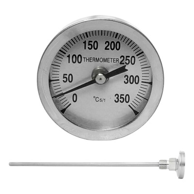 Termômetro Inox Forno Iglu Lenha Haste 10cm 350°c