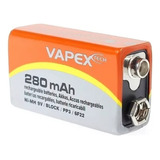 Bateria 9v  Recargable Ni-mh Vapex 280 Mah