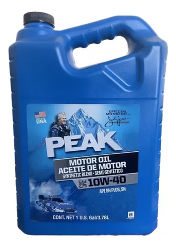 Aceite Para Motor Peak Synthetic Blend 10w-40 1 Galon