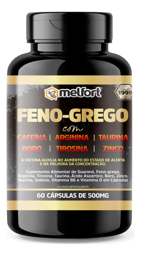 Feno-grego 500mg 60capsulas - Melfort