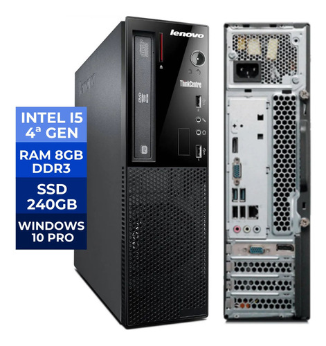 Desktop Lenovo Thinkcentre Intel I5 4º Geração Ssd240gb 8gb