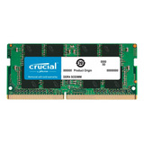 Memoria Ram Portátil Color Verde  8gb Crucial 2666 Mhz Nueva