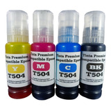 Kit 4 Tinta Generica Compatible Epson T504 L6161 L4150 L4260