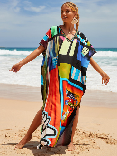 New Beach Blouse Chiffon Casual Printed Robe Bikini