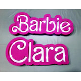 Cartel Nombre Corpóreo Polifan Led. Barbie. Personalizado 