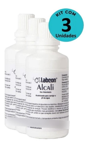 Kit  3 * Alcon Labcon Alcalizante Alcali 100ml