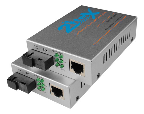 Par De Conversor Mídia Ethernet Gigabit (1000 Mb) Sm 20km Sc