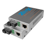 Par Conversores De Mídia Wdm Gigabit Ethernet 1 Fo Sc / Rj45