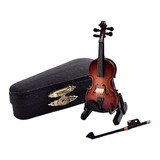 Violín Miniatura + Atril + Caja - Accesorio Colección Regalo