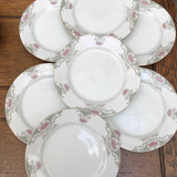 Juego 7 Platos De Postre Porcelana Tsuji Guarda Floral