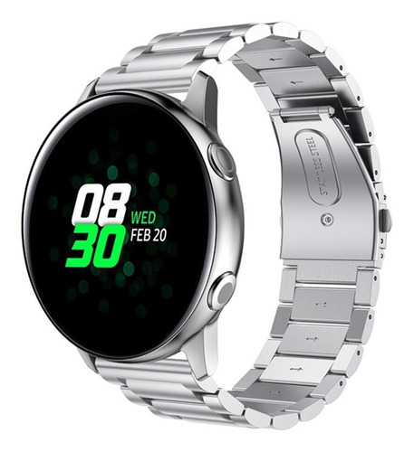 Pulseira Para Galaxy Active 40/44mm Elos Aço Inox + Película