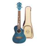 Ukelele Tenor Bamboo Blossom Blue + Funda Acolchada