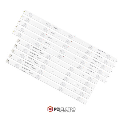 Kit 10 Barras De Led Compatível Tv Tc 42as610b Tc 42as610