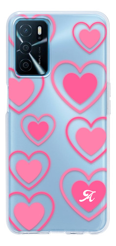 Funda Para Oppo Para Mujer Corazones Con Tu Letra Inicial