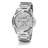 Reloj Guess Mens Silver Hombre Color De La Correa Plateado Color Del Bisel Plateado Color Del Fondo Blanco