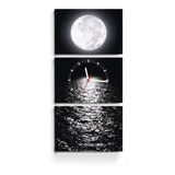 Cuadros Relojes Luna Tripticos Modernos Abstractos Amanecer