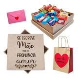 Cesta De Chocolate Especial Grandes Marcas + Cx Mdf Presente