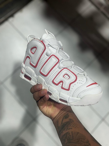 Nike Air More Uptempo En Blanco Y Rojo