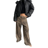 Jeans Wide Leg Animal Print, Rígido, Ancho 