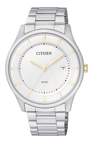 Reloj Citizen Acero Plata  Bd004154b Color De La Correa Plateado Color Del Bisel Plateado Color Del Fondo Plateado