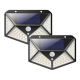 Reflector Led Panel Solar Sensor Movimiento 100 Leds