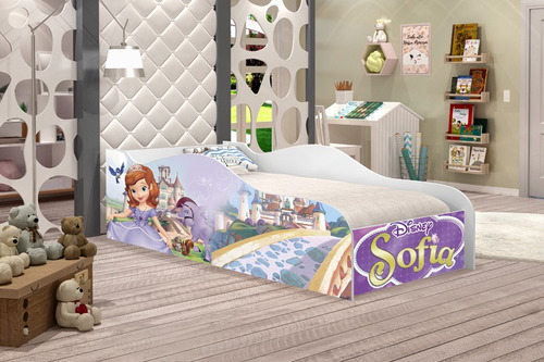 Cama Infantil Princesa Sofia Com Colchão