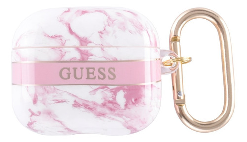 Funda Guess Marble Rosa Compatible Con AirPods 3