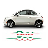 Kit Adesivo Emblema Lateral  Fiat 500 Italia Sport