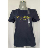 Playera Tommy Hilfiger De Mujer Talla Xs Color Azul Marino