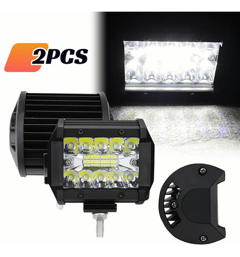 Par Faros 20 Led Barra Dually Auxiliar Estrobo Jeep 4x4 F1