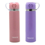 Botella Termo Trendy Pico Cebador 500 Ml Con Taza Colores