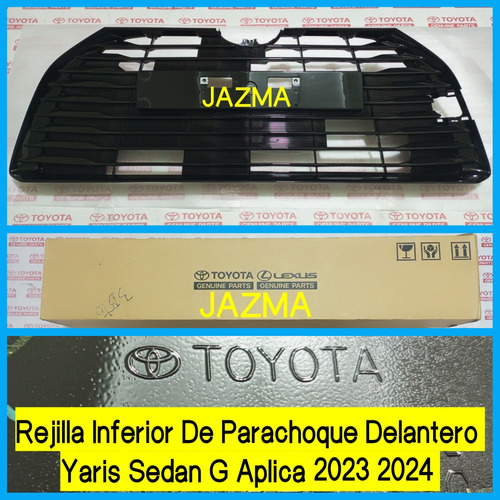 Rejilla Inferior Parachoque Yaris Sedan 2023 2024 Original Foto 3