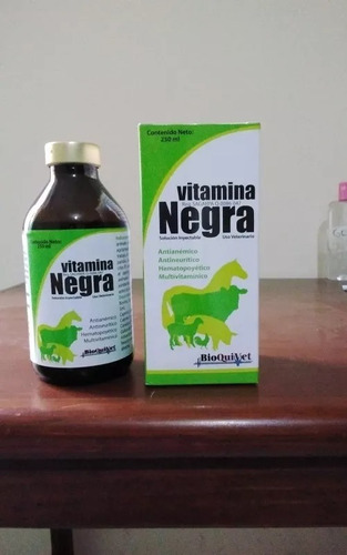 Vitamina Negra 250ml Para Aves Vacas Caballos Perros Gatos