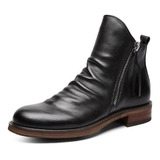 Rg Botines Chelsea Con Cremallera Y Borlas Para Hombre, Cál