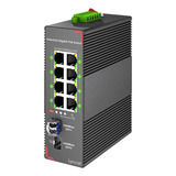 Conmutador Ethernet Gigabit Completo Poe Industrial De 10 Pu