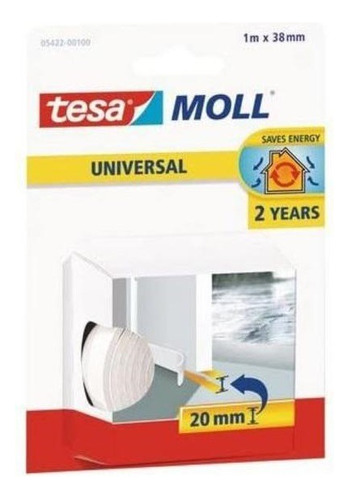 Pack 3 Tesamoll Universal Para Puertas 1mt Blanco Tesa