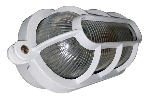 Tortuga De Exterior Oval Para Lampara E27 Blanco L60 Delta