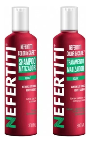  Shampoo Matizador Rojo + Tratamiento Con Keratina Nefertiti