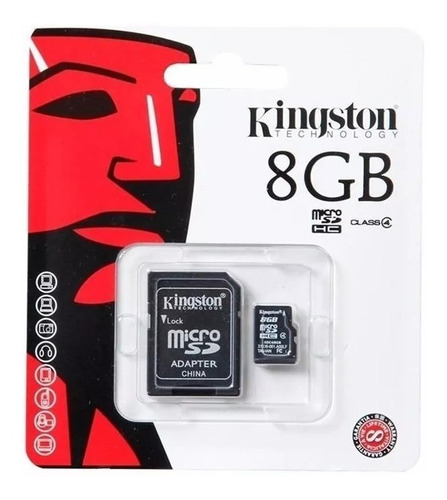 Memoria Micro Sd 8g Hc Adaptador Sdc4 Kingston Nueva