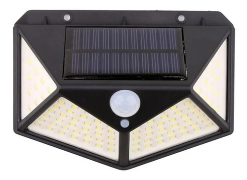 Aplique Reflector Led Panel Solar 100 Leds Sensor Movimiento