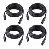 Cable Dmx De 25.0 ft 4 Paquetes De Cables Hilite Dmx De 3 Pi