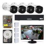 Kit 4 Cameras Intelbras Vhc 1120b Monitor 15pol Dvr 8 Canais