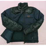 Campera Puffer Levi's Con Detalles En Cuero Hermosa!!